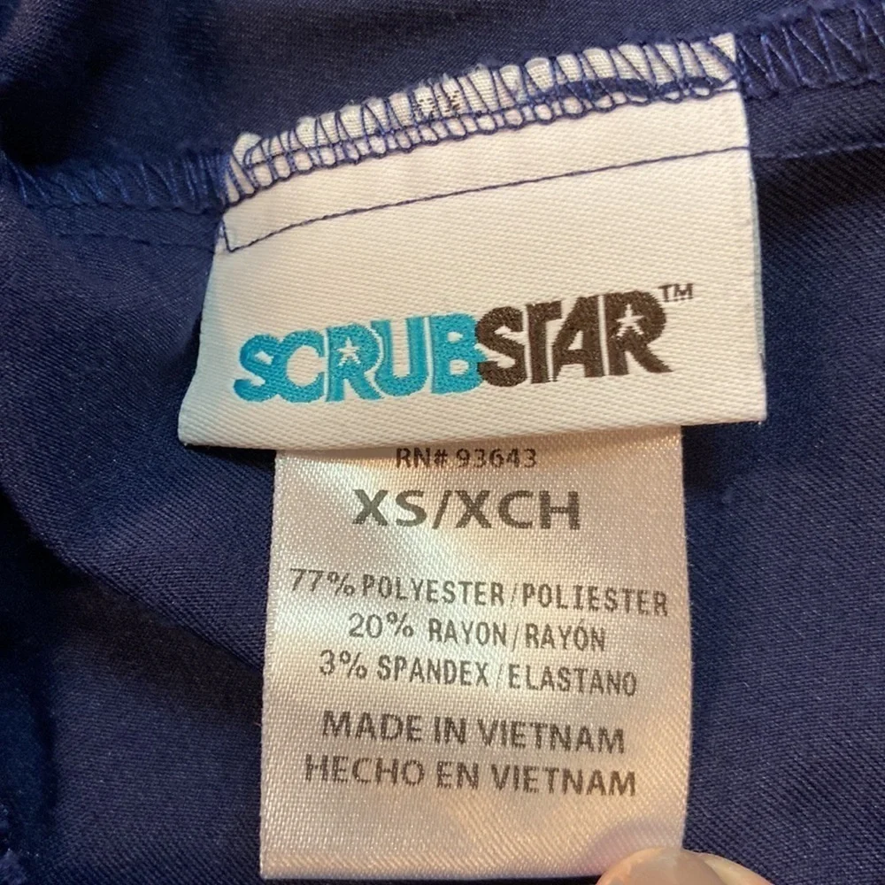 Scrubstar Scrub Pant Indigo XS Polyester/Rayon Pull-on